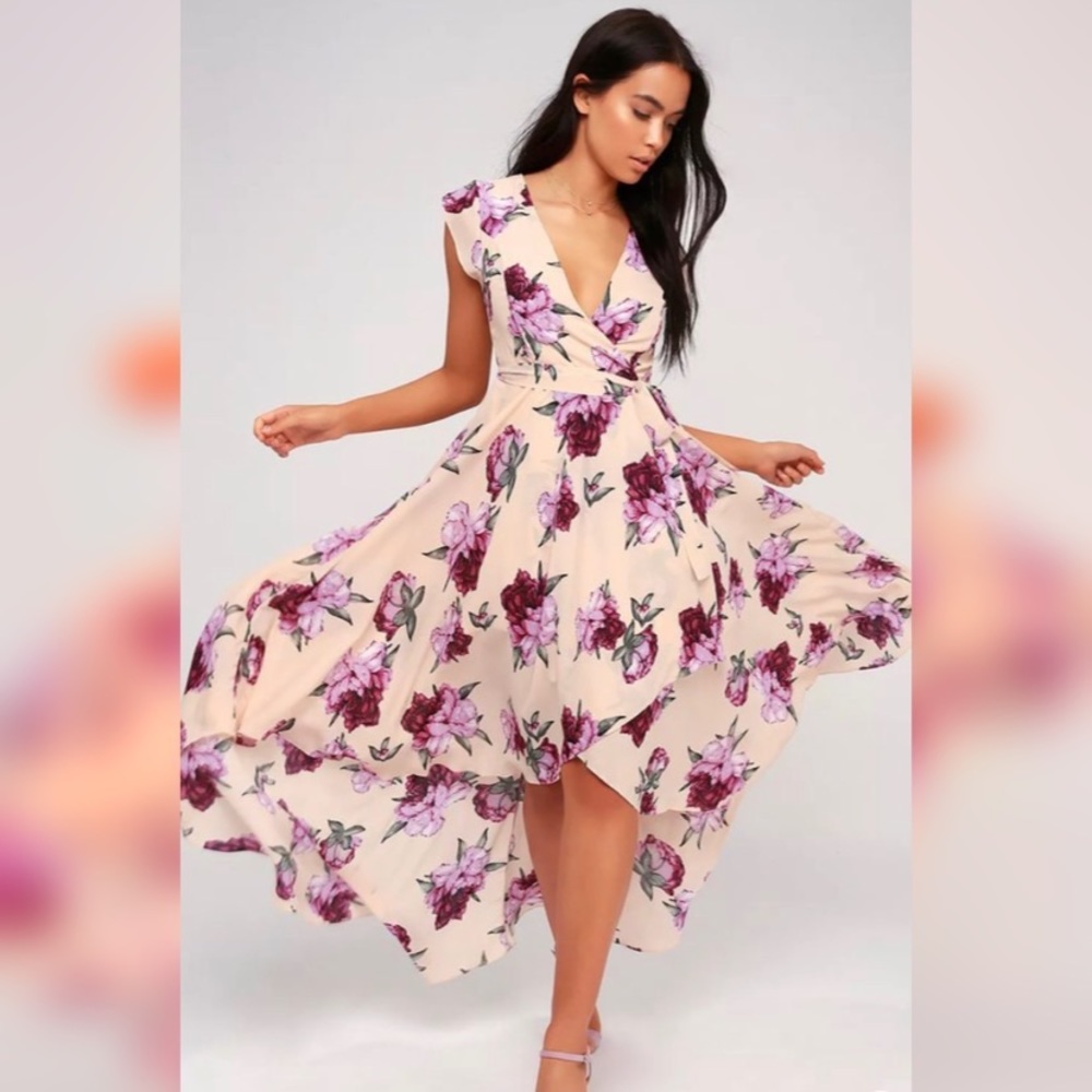Lulus French Countryside Hi-Low Dress